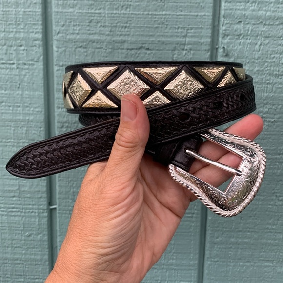 NOCONA black belt 36 concho basket weave - Picture 10 of 10